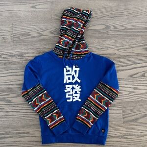 Adidas by Pharrell Williams Solar HU Blue Hoodie Limited Aztec | Size S | Mens